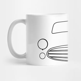 Delahaye 235 1950s French classic car black outline Mug